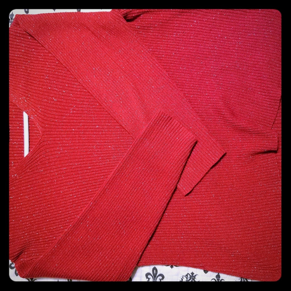 Red long sleeve top